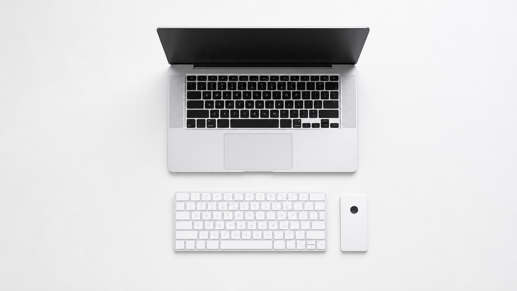 Clean desk with TouchPass beside keyboard